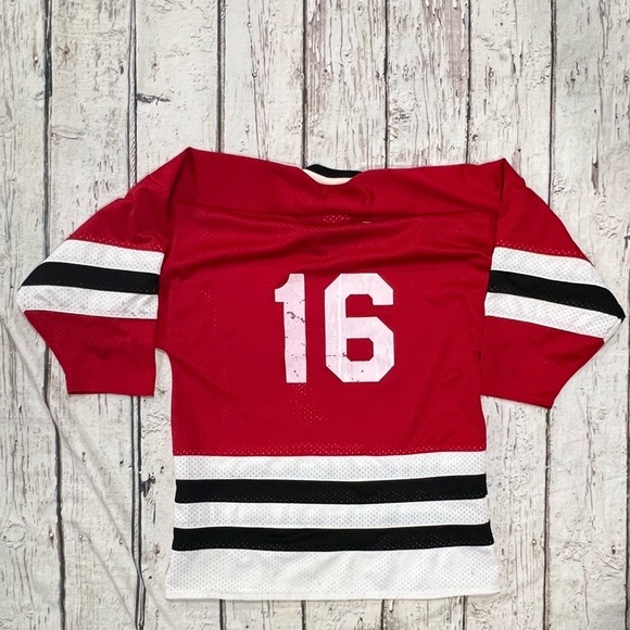 Vintage Industrial Standard Red Club Sports Hockey Jersey - Picture 2 of 7